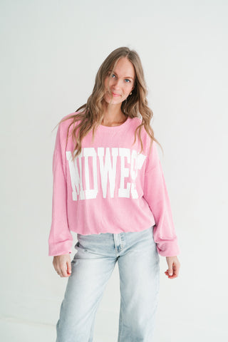 "Midwest" Oversized Crewneck Graphic Sweatshirt