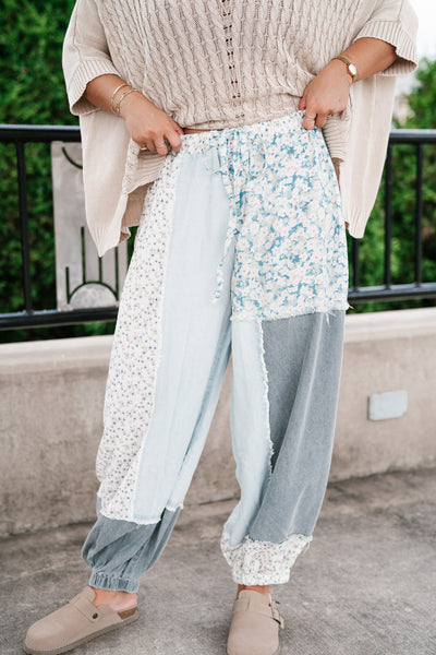 Summertime Bloom Patchwork Balloon Pants