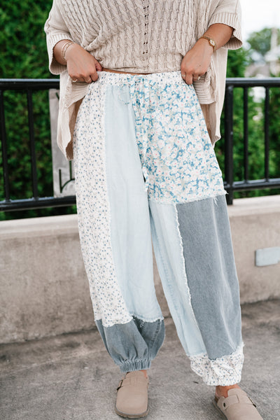 Summertime Bloom Patchwork Balloon Pants