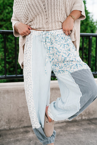 Summertime Bloom Patchwork Balloon Pants
