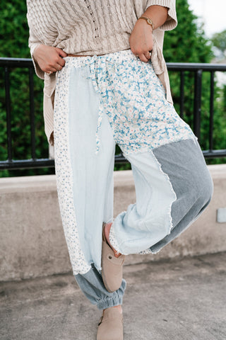 Summertime Bloom Patchwork Balloon Pants