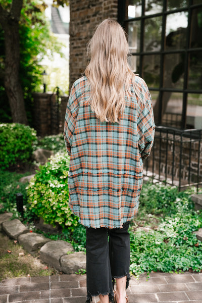 Alyssa Plaid Flannel - Vintage Teal