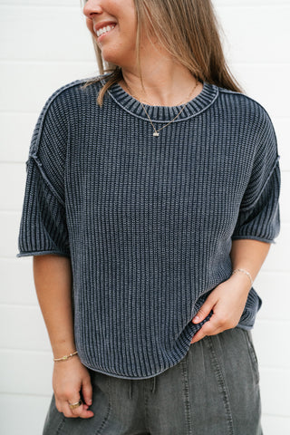 Always Ready Knit Top - Navy