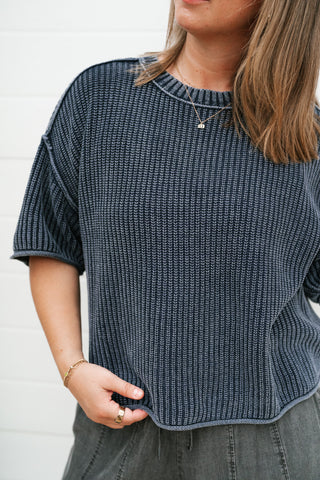 Always Ready Knit Top - Navy