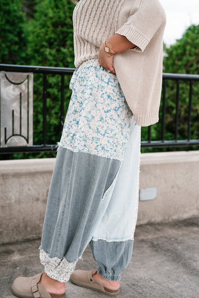 Summertime Bloom Patchwork Balloon Pants