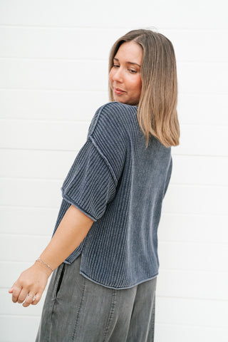 Always Ready Knit Top - Navy