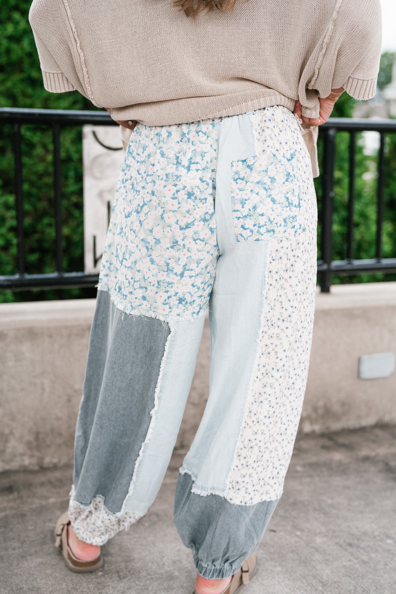 Summertime Bloom Patchwork Balloon Pants