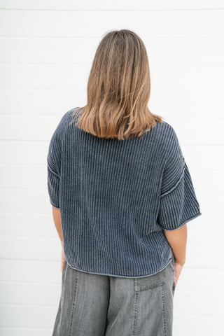 Always Ready Knit Top - Navy
