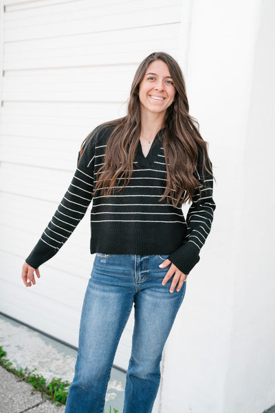 Highland Striped Collared Sweater