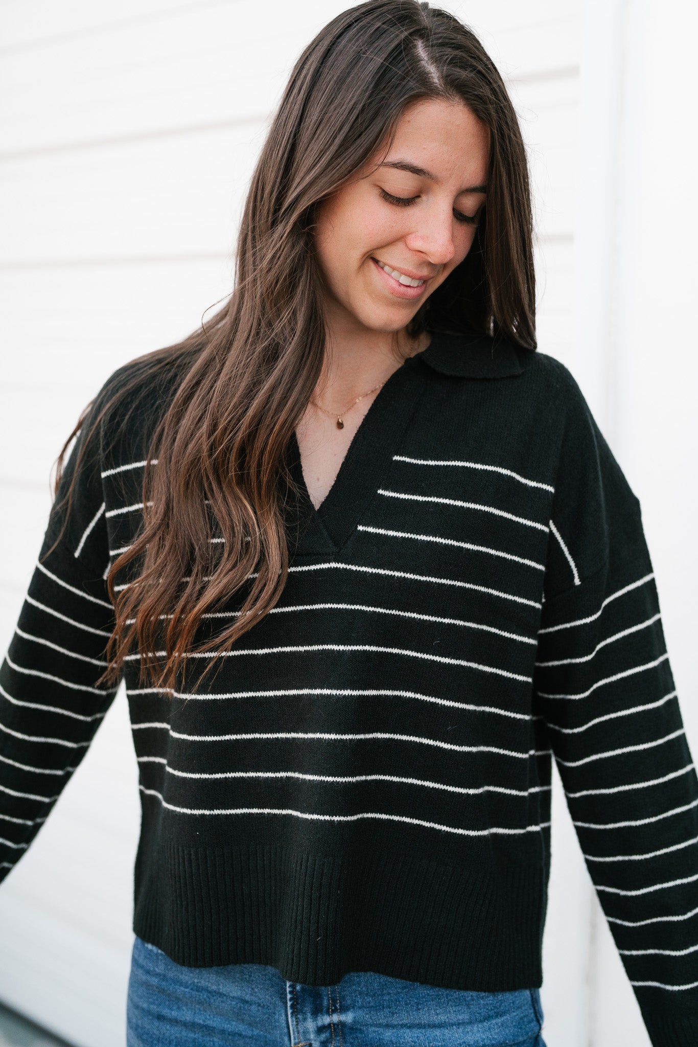 Highland Striped Collared Sweater