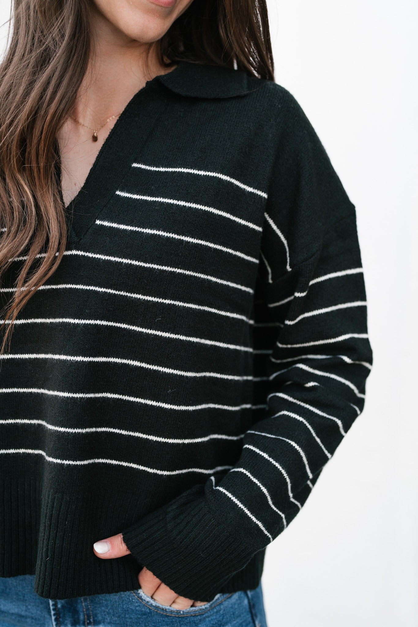 Highland Striped Collared Sweater