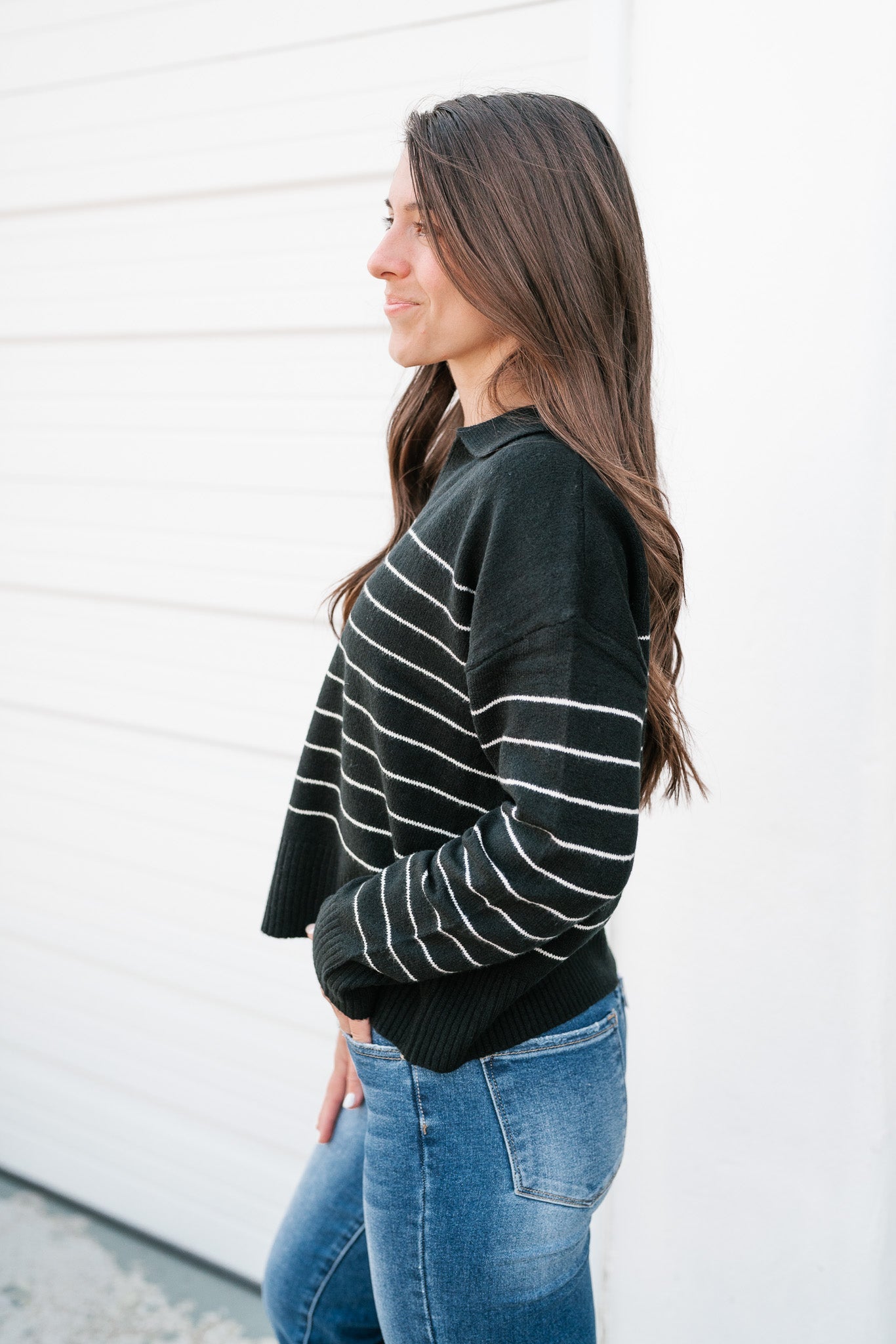 Highland Striped Collared Sweater