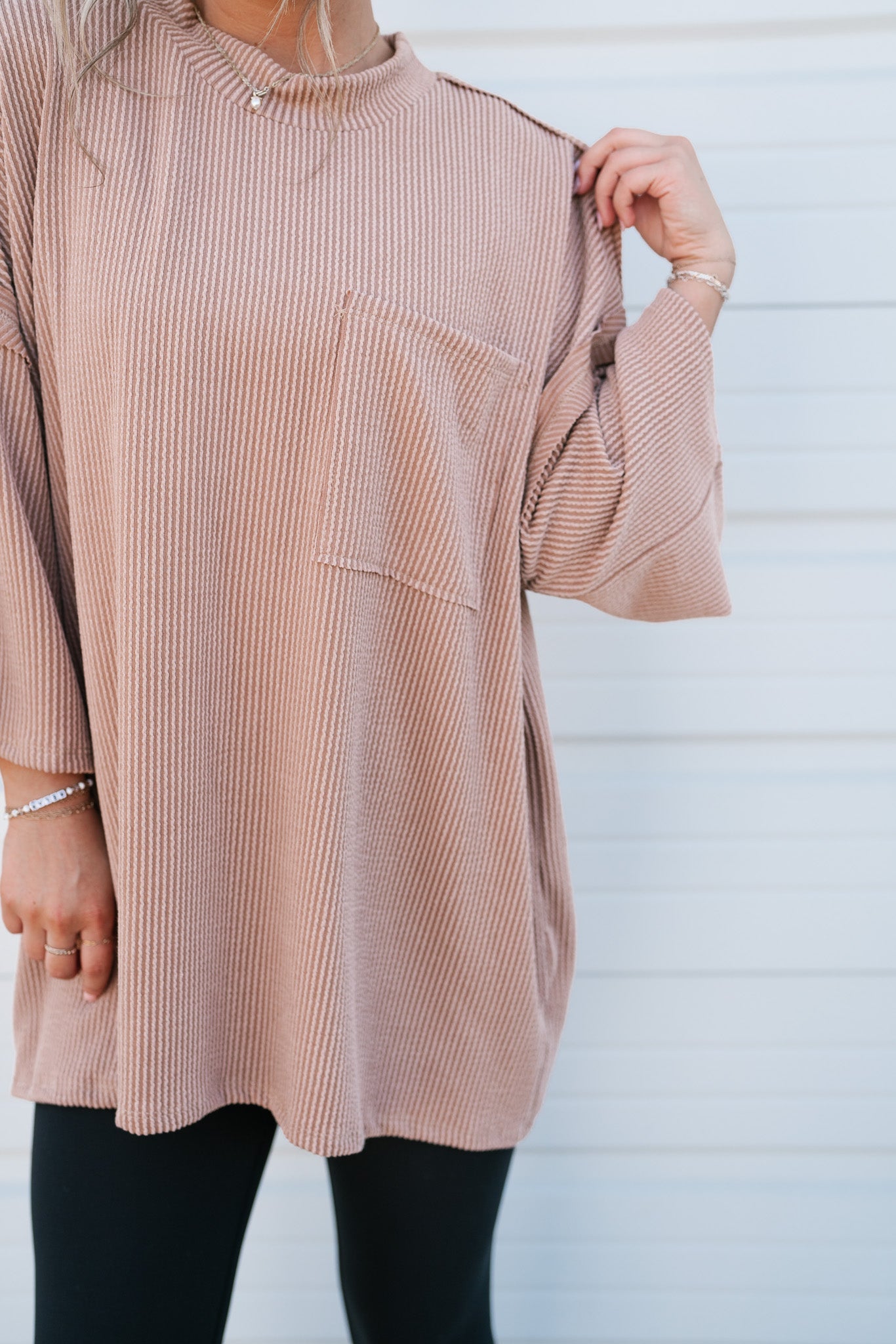 Forever Ideal Ribbed Top - Coffee