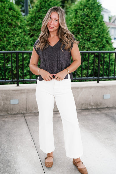Charcoal Charm Cable Vest