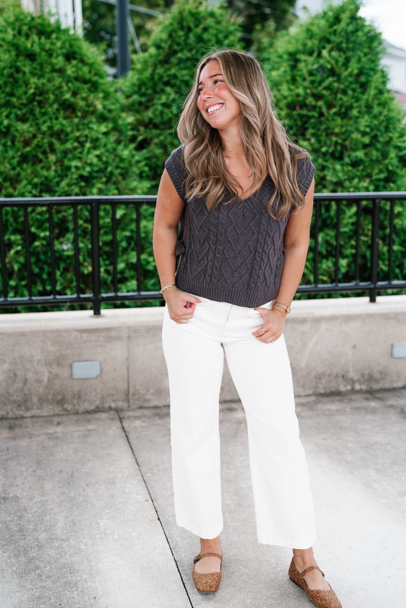 Charcoal Charm Cable Vest