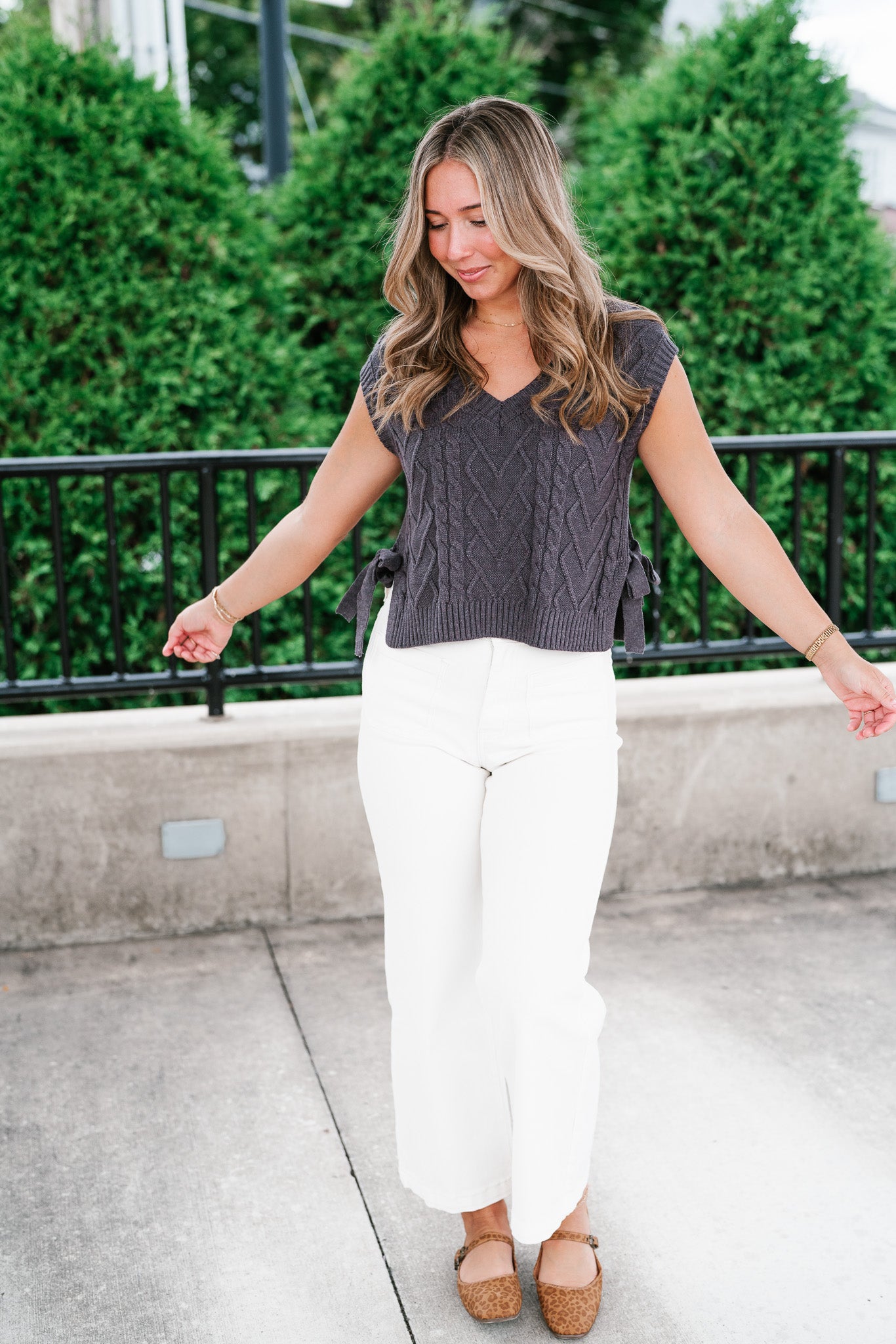 Charcoal Charm Cable Vest