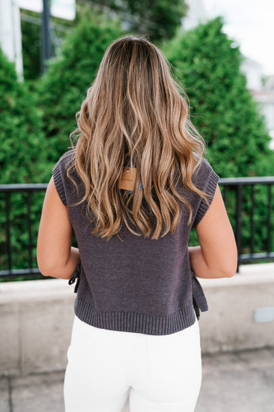 Charcoal Charm Cable Vest