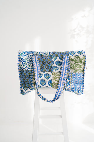 Blue Mist Patchwork Duffle Bag