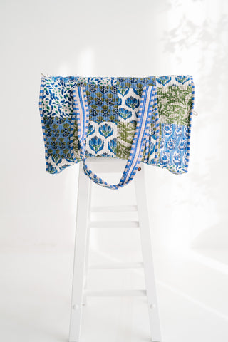 Blue Mist Patchwork Duffle Bag