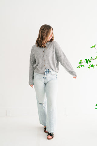 Fireside Favorite Collared Button-Down Cardigan