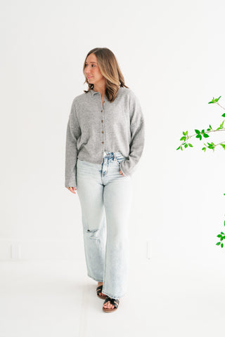 Fireside Favorite Collared Button-Down Cardigan