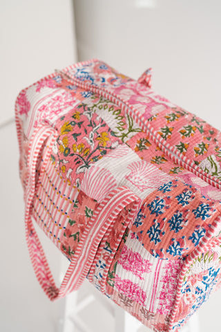 Floral Harmony Patchwork Duffle Bag