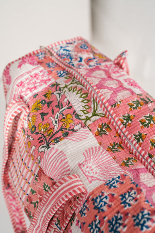 Floral Harmony Patchwork Duffle Bag