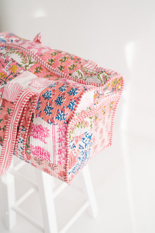 Floral Harmony Patchwork Duffle Bag