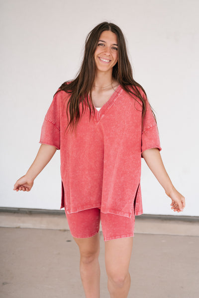 Faded Red Free As Can Be Top - Online