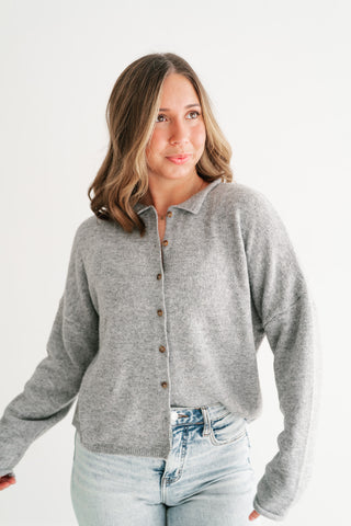 Fireside Favorite Collared Button-Down Cardigan