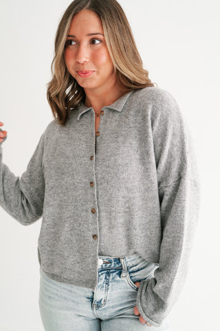 Fireside Favorite Collared Button-Down Cardigan