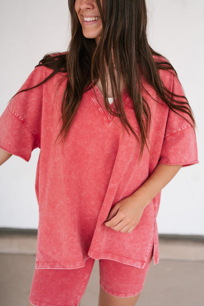 Faded Red Free As Can Be Top - Online