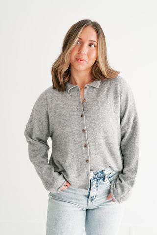 Fireside Favorite Collared Button-Down Cardigan