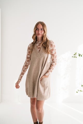 Soft Journey V-Neck Knit Tunic Sweater Vest