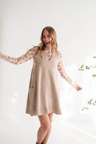 Soft Journey V-Neck Knit Tunic Sweater Vest