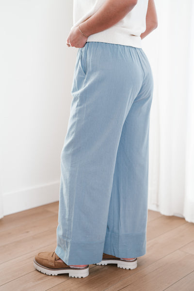 Serene Stripes Wide Leg Drawstring Pant