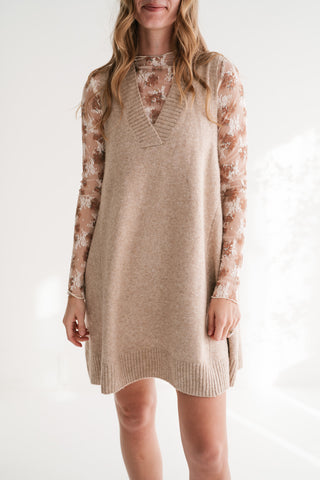 Soft Journey V-Neck Knit Tunic Sweater Vest