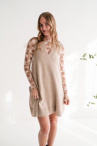 Soft Journey V-Neck Knit Tunic Sweater Vest