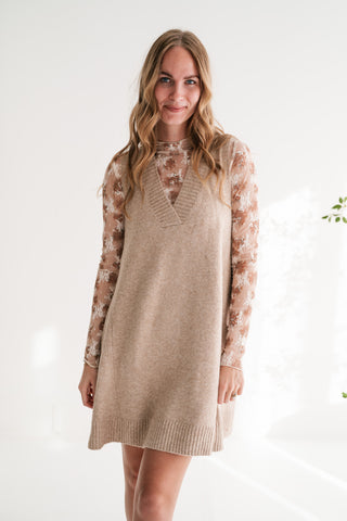 Soft Journey V-Neck Knit Tunic Sweater Vest