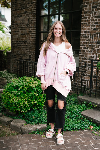 Cherry Blossom Zip Up Hoodie