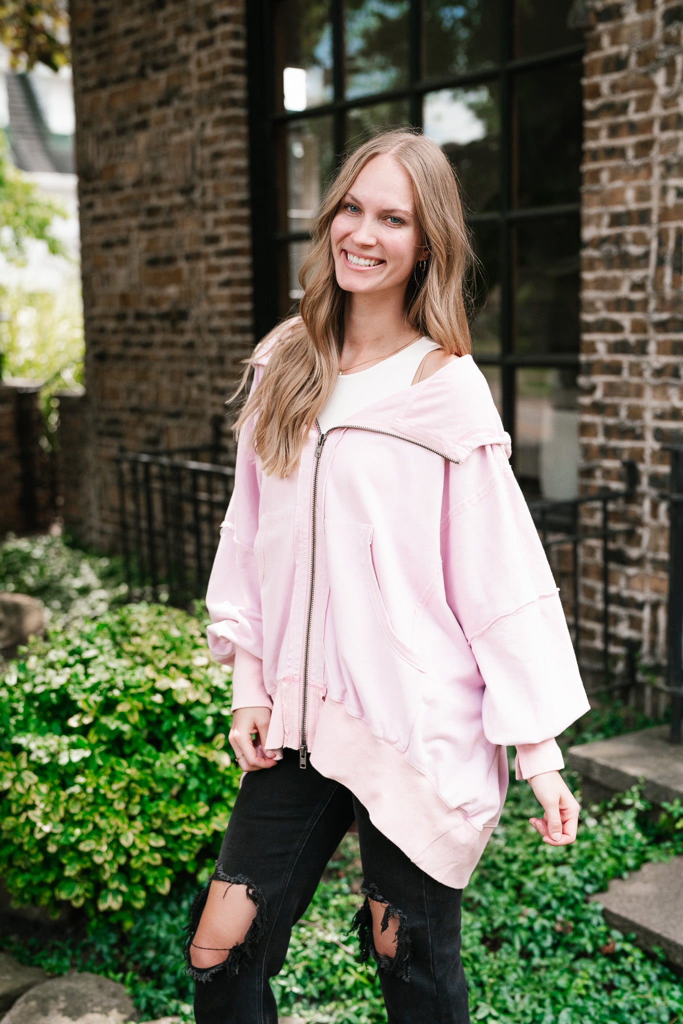 Cherry Blossom Zip Up Hoodie