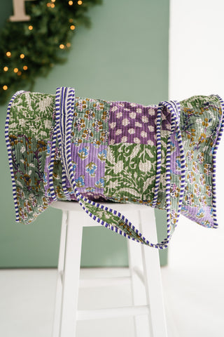 Spring Orchard Patchwork Duffle Bag