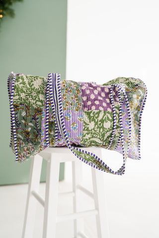 Spring Orchard Patchwork Duffle Bag