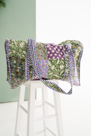 Spring Orchard Patchwork Duffle Bag