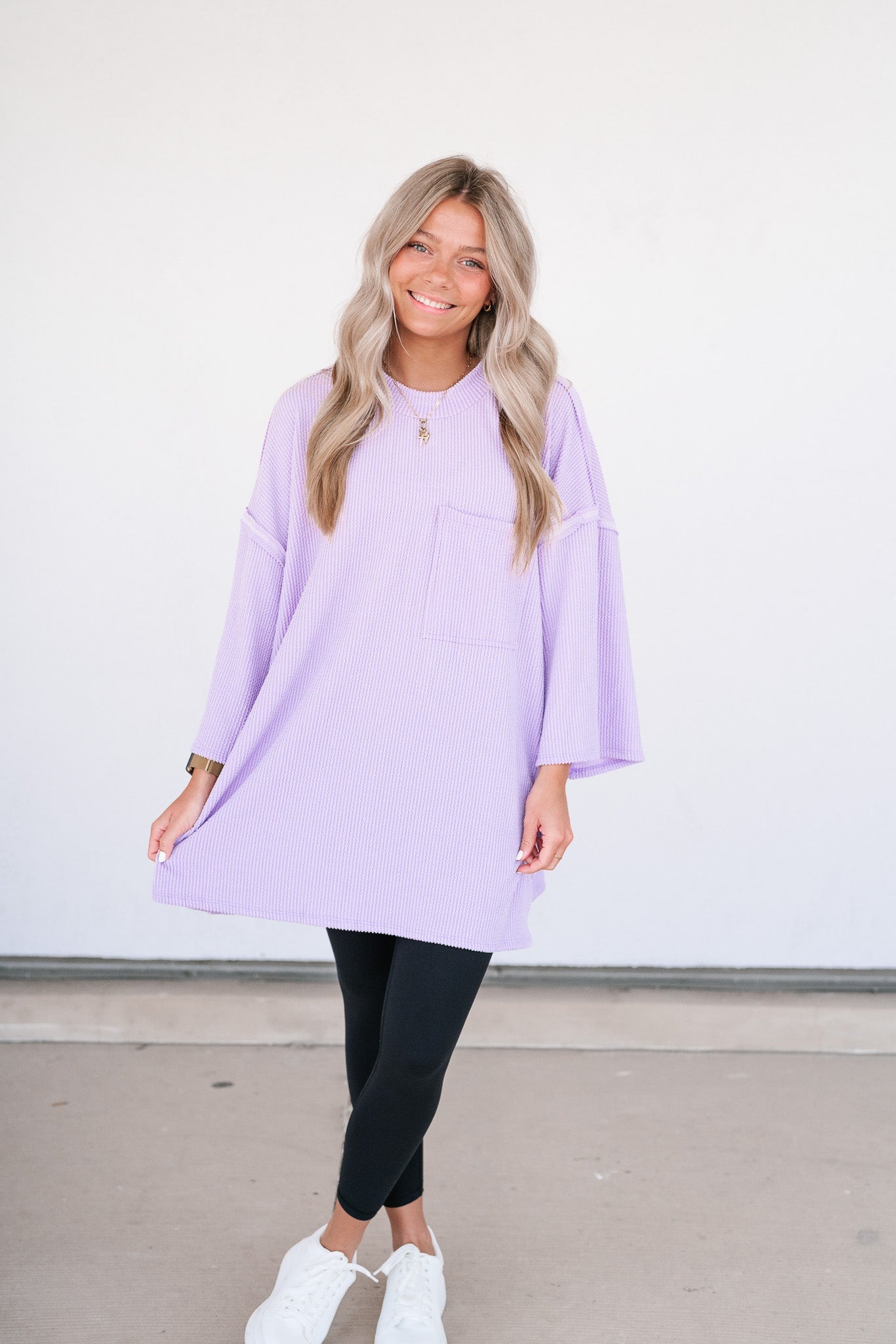 Forever Ideal Ribbed Top - Lavender