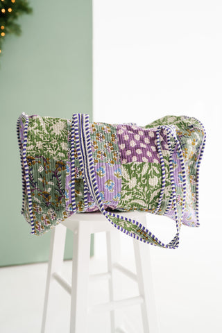 Spring Orchard Patchwork Duffle Bag