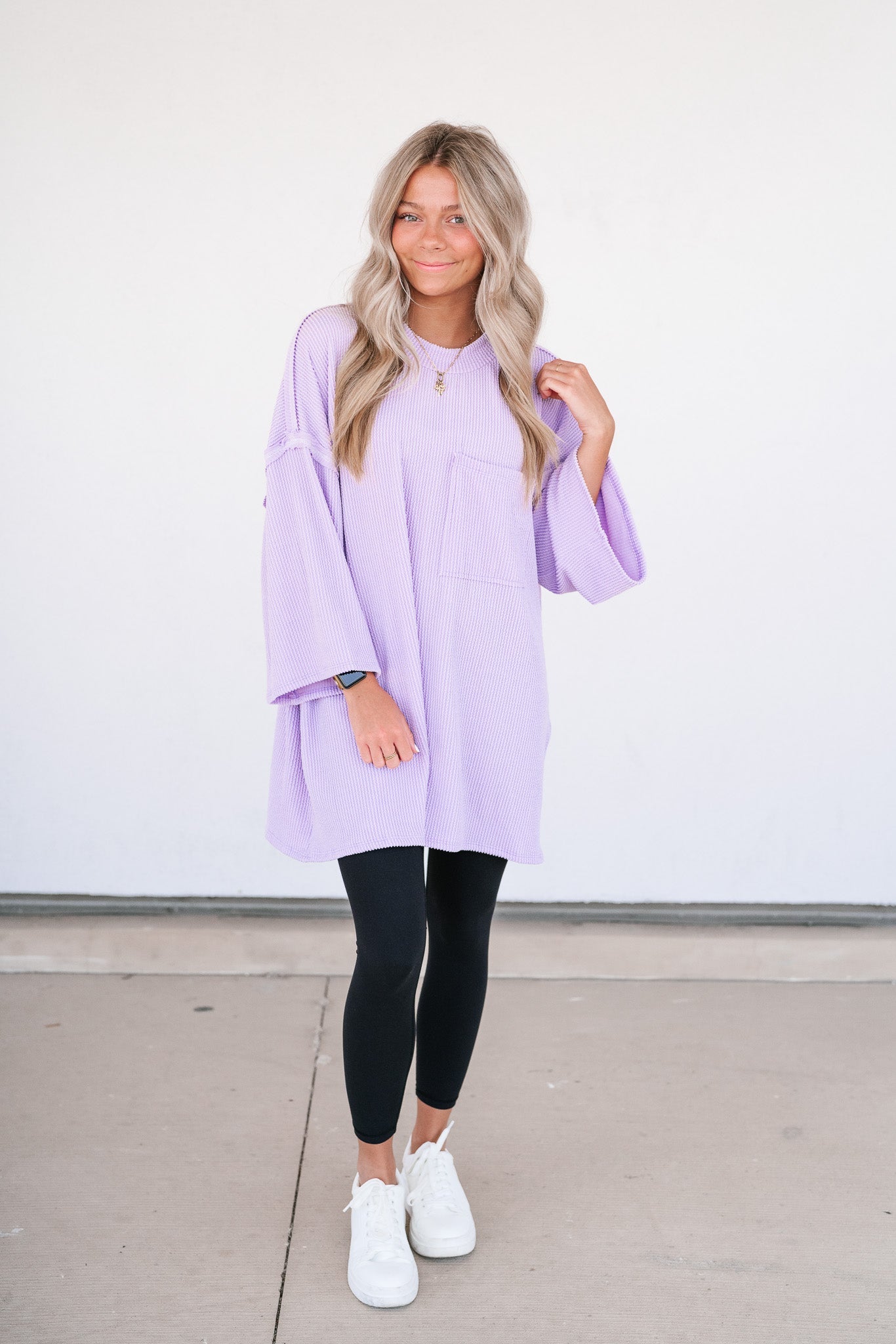 Forever Ideal Ribbed Top - Lavender