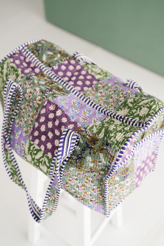 Spring Orchard Patchwork Duffle Bag