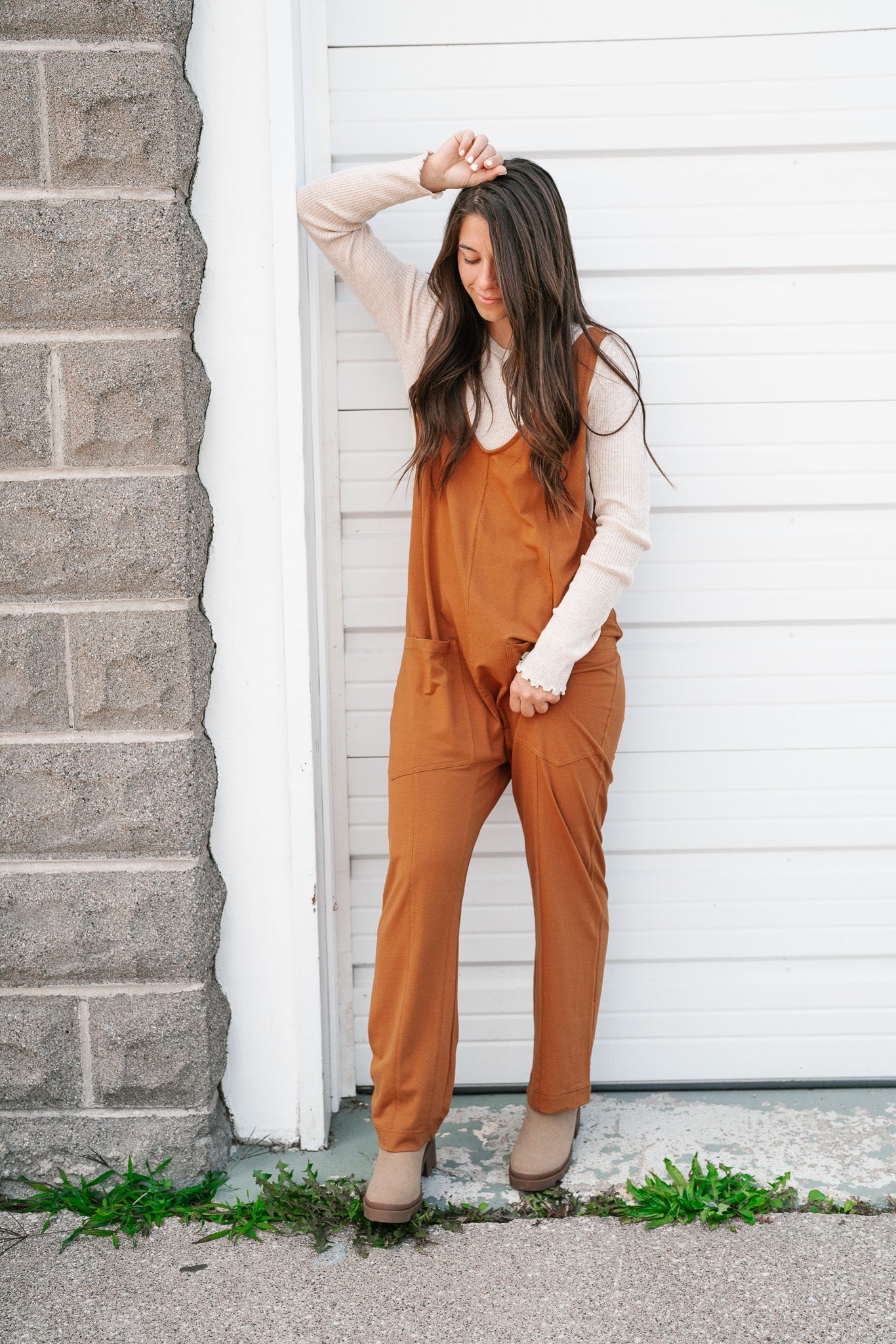 Easygoing Jumpsuit- Camel