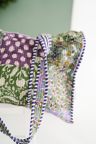 Spring Orchard Patchwork Duffle Bag